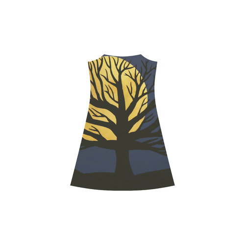 Spooky Tree (Yellow) Alcestis Slip Dress (Model D05)