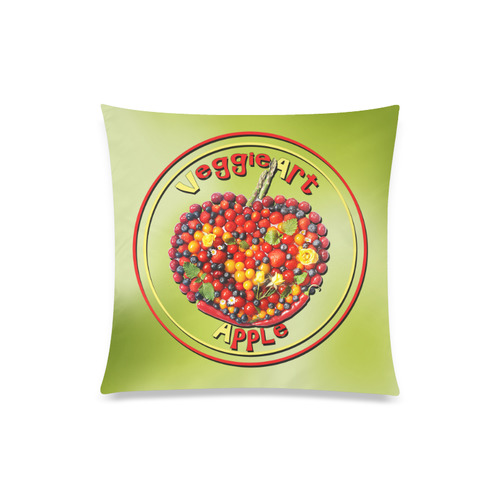 VeggieArt Apple Custom Zippered Pillow Case 20"x20"(One Side)