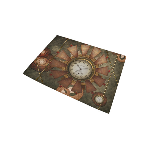 Steampunk, wonderful clocks in noble design Area Rug 5'3''x4'
