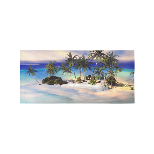 Wonderful view over the sea in the sunset Area Rug 7'x3'3''