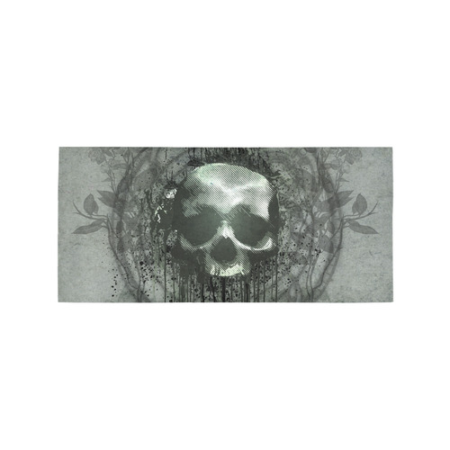 Awesome skull with bones and grunge Area Rug 7'x3'3''