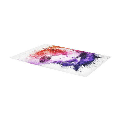 watercolor horse Area Rug 7'x3'3''