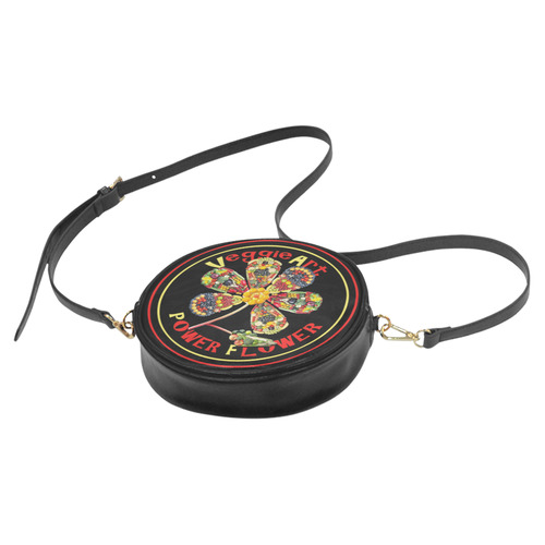 VeggieArt Power Flower Round Sling Bag (Model 1647)