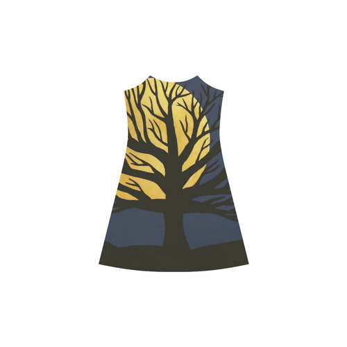 Spooky Tree (Yellow) Alcestis Slip Dress (Model D05)