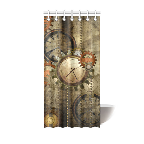 Steampunk, wonderful noble desig, clocks and gears Shower Curtain 36"x72"