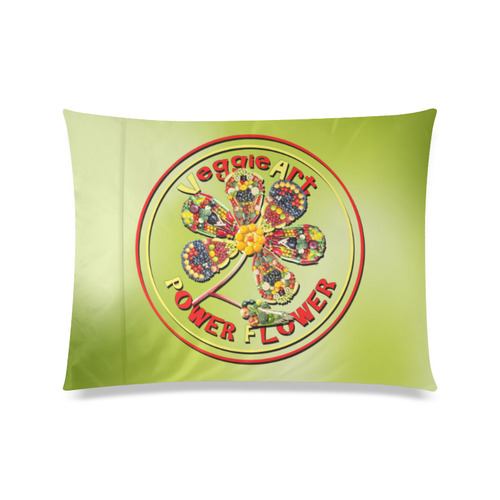 VeggieArt Power Flower Custom Zippered Pillow Case 20"x26"(Twin Sides)