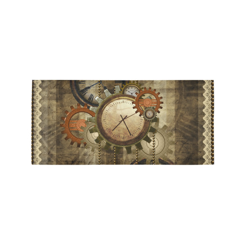 Steampunk, wonderful noble desig, clocks and gears Area Rug 7'x3'3''