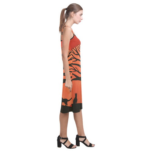 Spooky Cats Alcestis Slip Dress (Model D05)