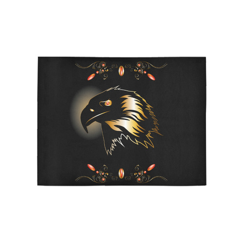Eagle in gold and black Area Rug 5'3''x4'