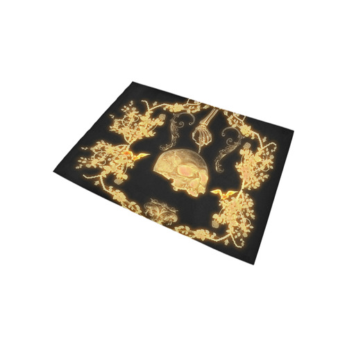 Yellow skull Area Rug 5'3''x4'