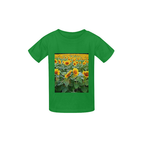 Sunflower Field Kid's  Classic T-shirt (Model T22)