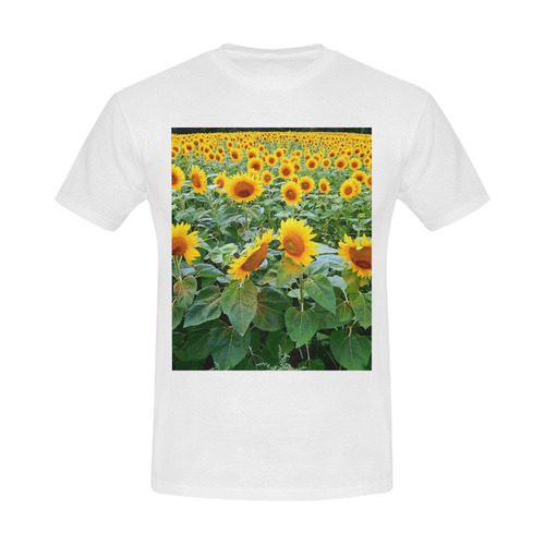 Sunflower Field Men's Slim Fit T-shirt (Model T13)