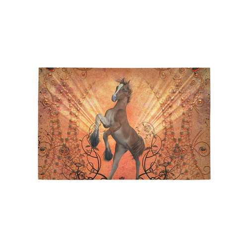 Awesome, cute foal with floral elements Area Rug 5'x3'3''