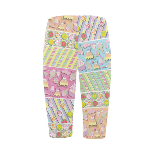 Candy, Cupcakes and Ice Cream Hestia Cropped Leggings (Model L03)
