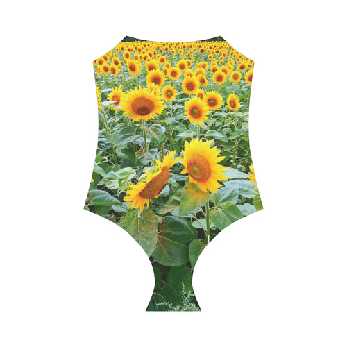 Sunflower Field Strap Swimsuit ( Model S05)