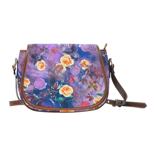 flowers 1 Saddle Bag/Large (Model 1649)