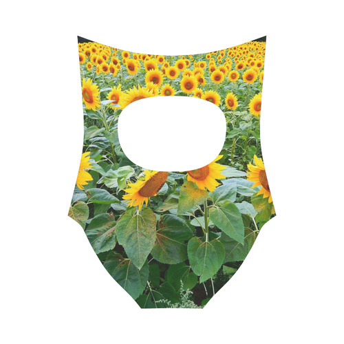 Sunflower Field Strap Swimsuit ( Model S05)