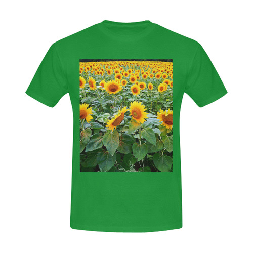 Sunflower Field Men's Slim Fit T-shirt (Model T13)