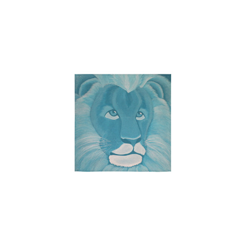 Turquoise Lion Square Towel 13“x13”