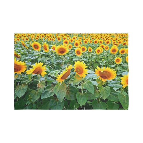 Sunflower Field Cotton Linen Wall Tapestry 90"x 60"