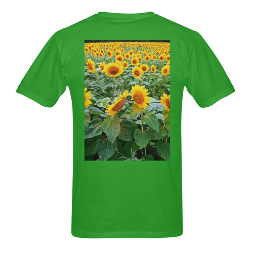 Sunflower Field Men's T-Shirt in USA Size (Two Sides Printing)