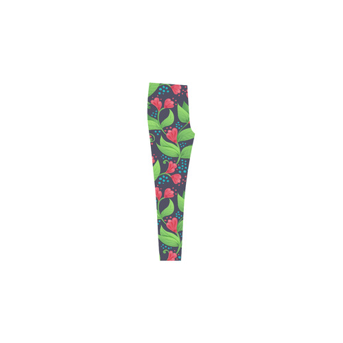 Beautiful Red Flowers Cassandra Women's Leggings (Model L01)