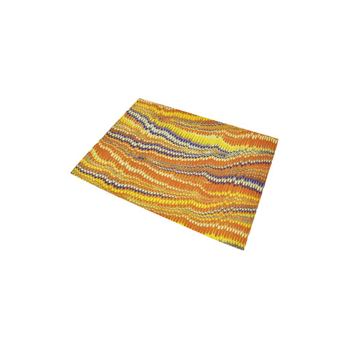 Electrified Ripples Yellow Orange Area Rug 2'7"x 1'8‘’