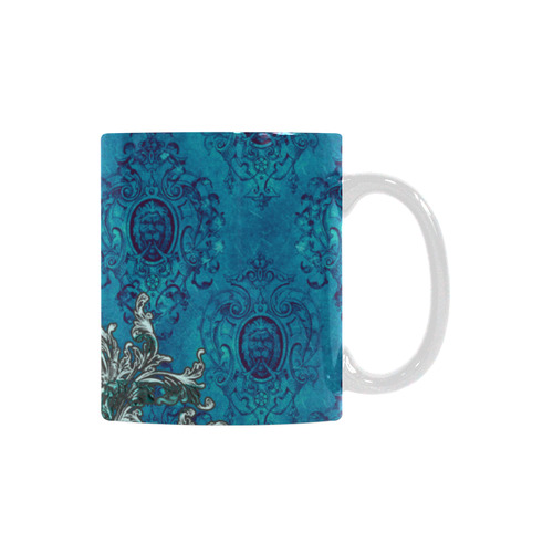 Vintage design with lion White Mug(11OZ)