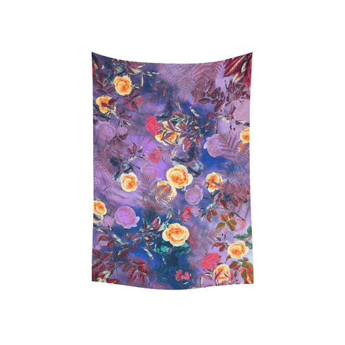 flowers 1 Cotton Linen Wall Tapestry 40"x 60"