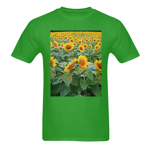 Sunflower Field Men's T-Shirt in USA Size (Two Sides Printing)