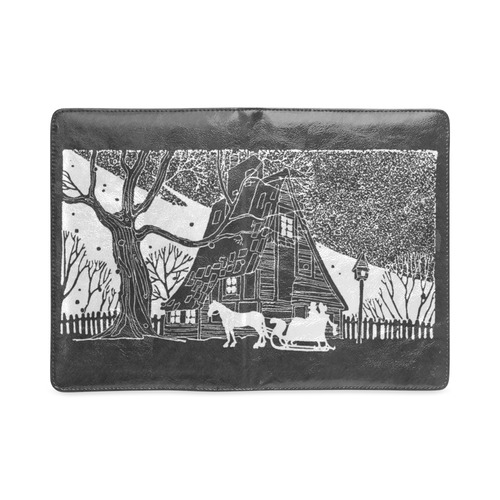 Retro Romantic Snow Scene Chalkboard