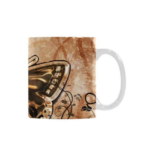Wonderful butterflies and floral elements White Mug(11OZ)