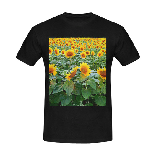 Sunflower Field Men's Slim Fit T-shirt (Model T13)