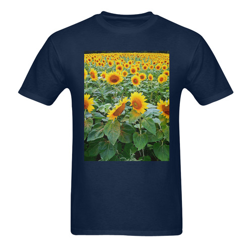 Sunflower Field Men's T-Shirt in USA Size (Two Sides Printing)