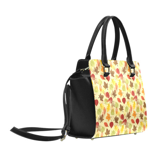 Autumn flat LEAVES Pattern Classic Shoulder Handbag (Model 1653)