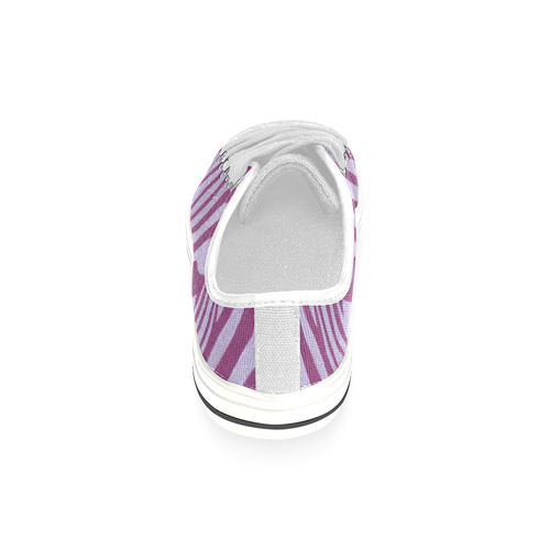 Magenta Zebra Women's Classic Canvas Shoes (Model 018)