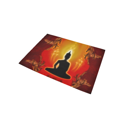 Buddha on mystical background Area Rug 5'x3'3''