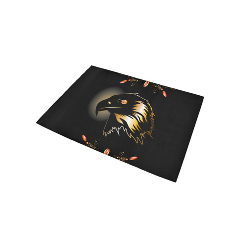 Eagle in gold and black Area Rug 5'x3'3''