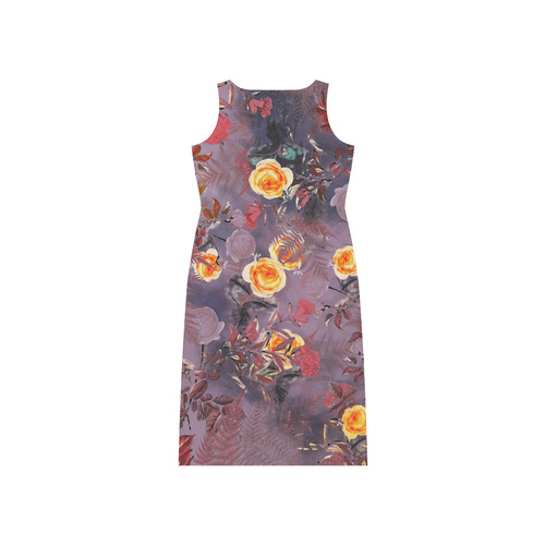 flowers 2 Phaedra Sleeveless Open Fork Long Dress (Model D08)