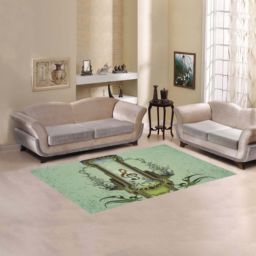 clef on a decorative button