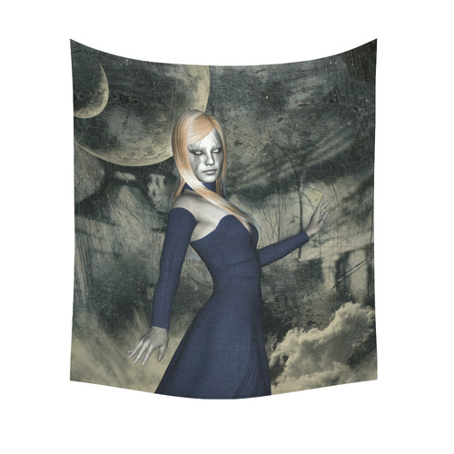 Fairy in the dark site Cotton Linen Wall Tapestry 51"x 60"