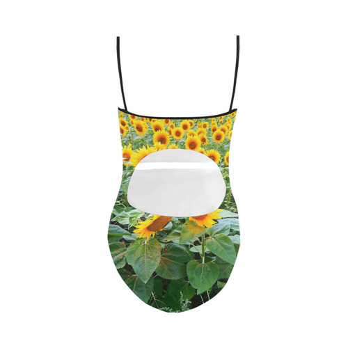Sunflower Field Strap Swimsuit ( Model S05)