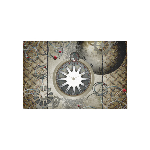 Steampunk, noble design, clocks and gears Area Rug 5'x3'3''