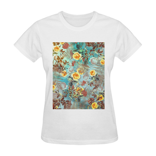 flowers 3 Sunny Women's T-shirt (Model T05)
