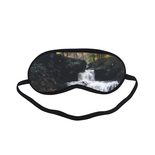 Dark Rock Pixel Waterfall Sleeping Mask
