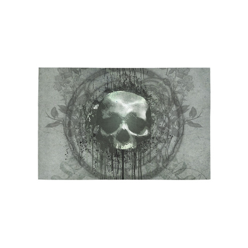 Awesome skull with bones and grunge Area Rug 5'x3'3''