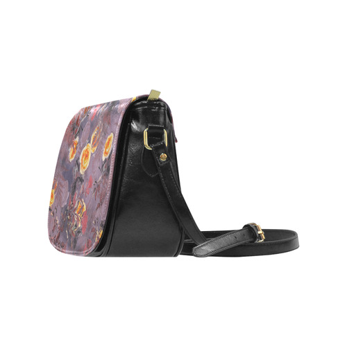 flowers 2 Classic Saddle Bag/Large (Model 1648)