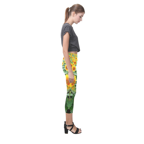 Sunflower Field Capri Legging (Model L02)