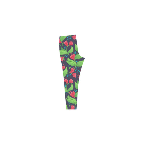 Beautiful Red Flowers Cassandra Women's Leggings (Model L01)