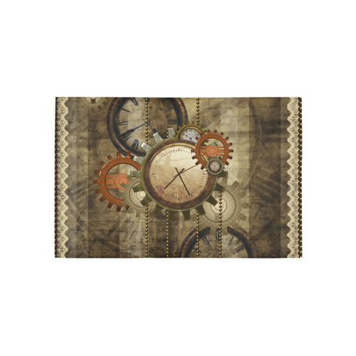 Steampunk, wonderful noble desig, clocks and gears Area Rug 5'x3'3''
